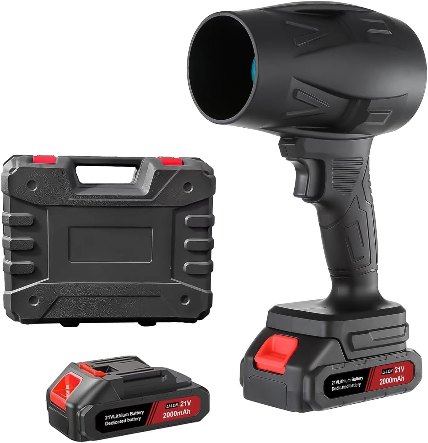 Cordless Mini Leaf Blower 130000RPM Handheld Electric Dust Cleaner 2 Batteries