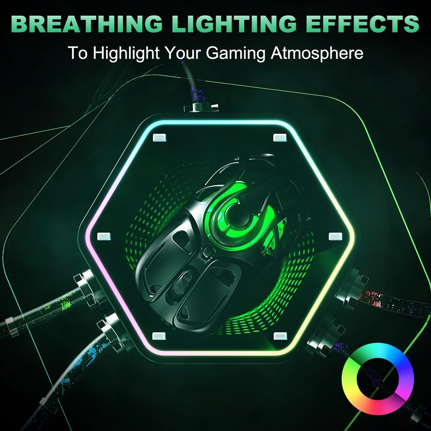 RGB Wireless Gaming Mouse 10000 DPI Tri-Mode 60H Battery