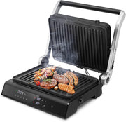 3-in-1 Panini Press Grill 1200W Non-Stick Plates 29x21cm Large Plates