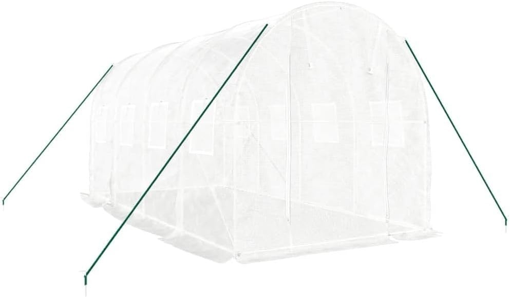 Large Outdoor Walk-In Garden Greenhouse 8m² Steel Frame PE Cover 4x2x2m