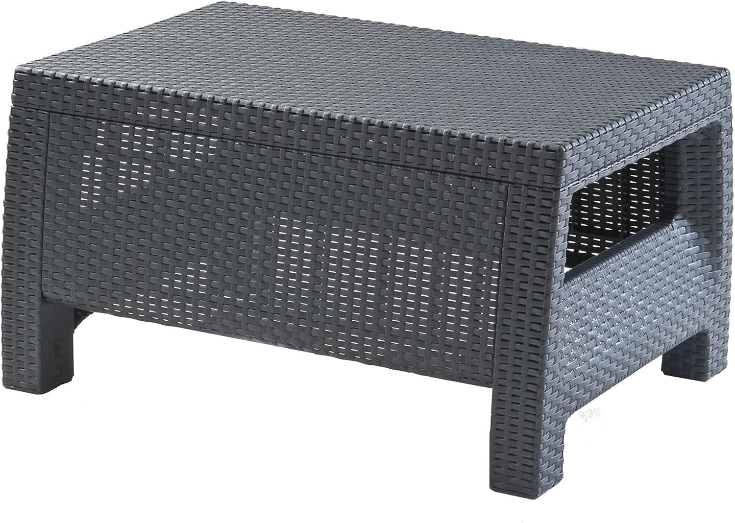 Outdoor 4-Seater Rattan Sofa Set with Cushions & Accent Table - Weatherproof