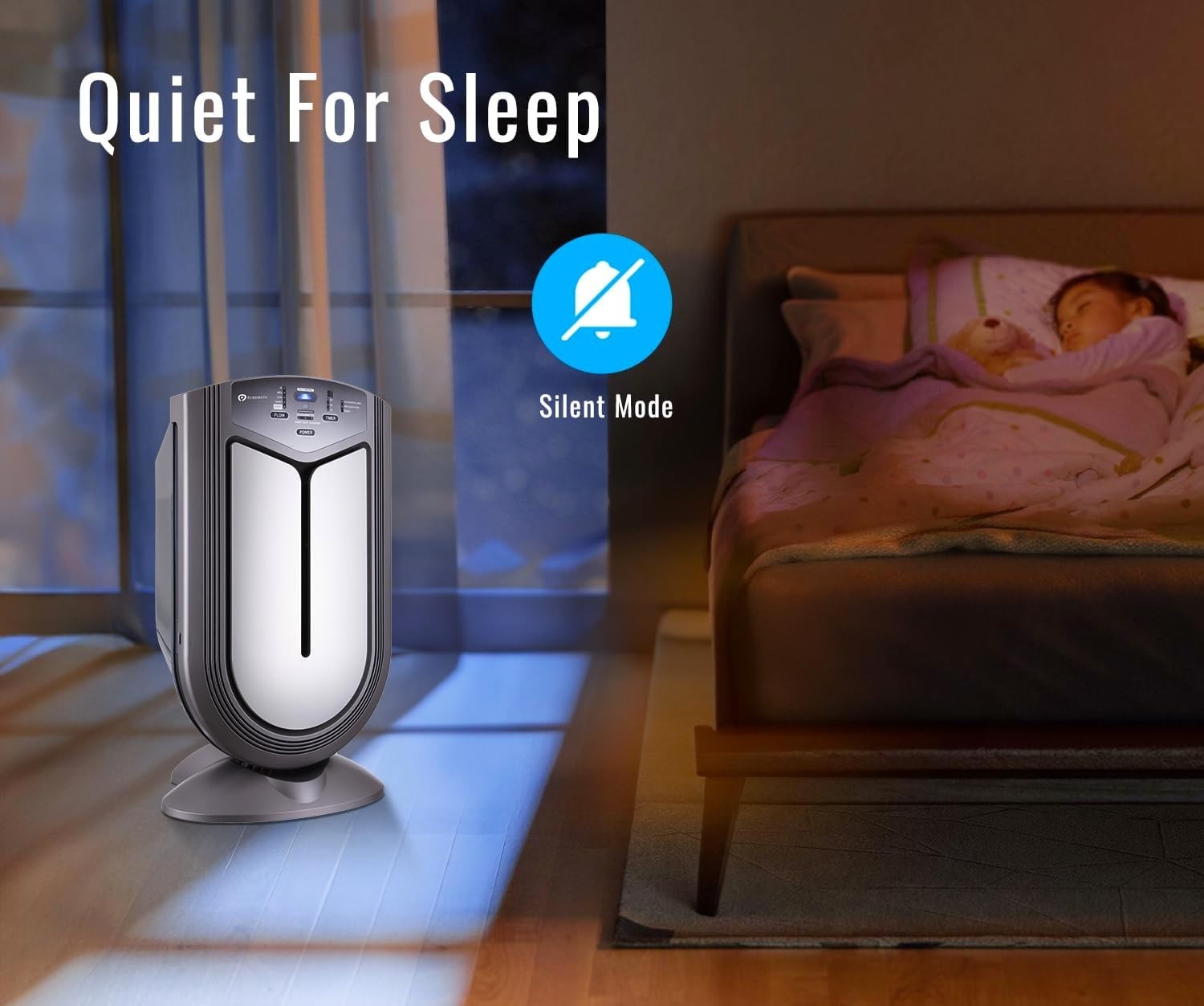 7-in-1 Smart HEPA Air Purifier Ioniser UV Allergy Odor Smoke