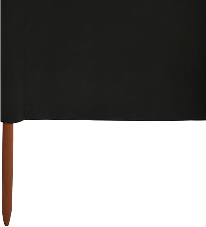 Black 3-Panel Wind Screen 400x160cm Outdoor Garden Camping Privacy Divider