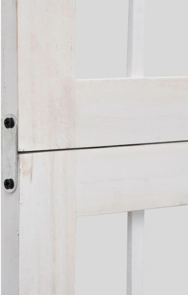 3 Panel Folding Room Divider White Wooden Privacy Screen 110x160cm Home