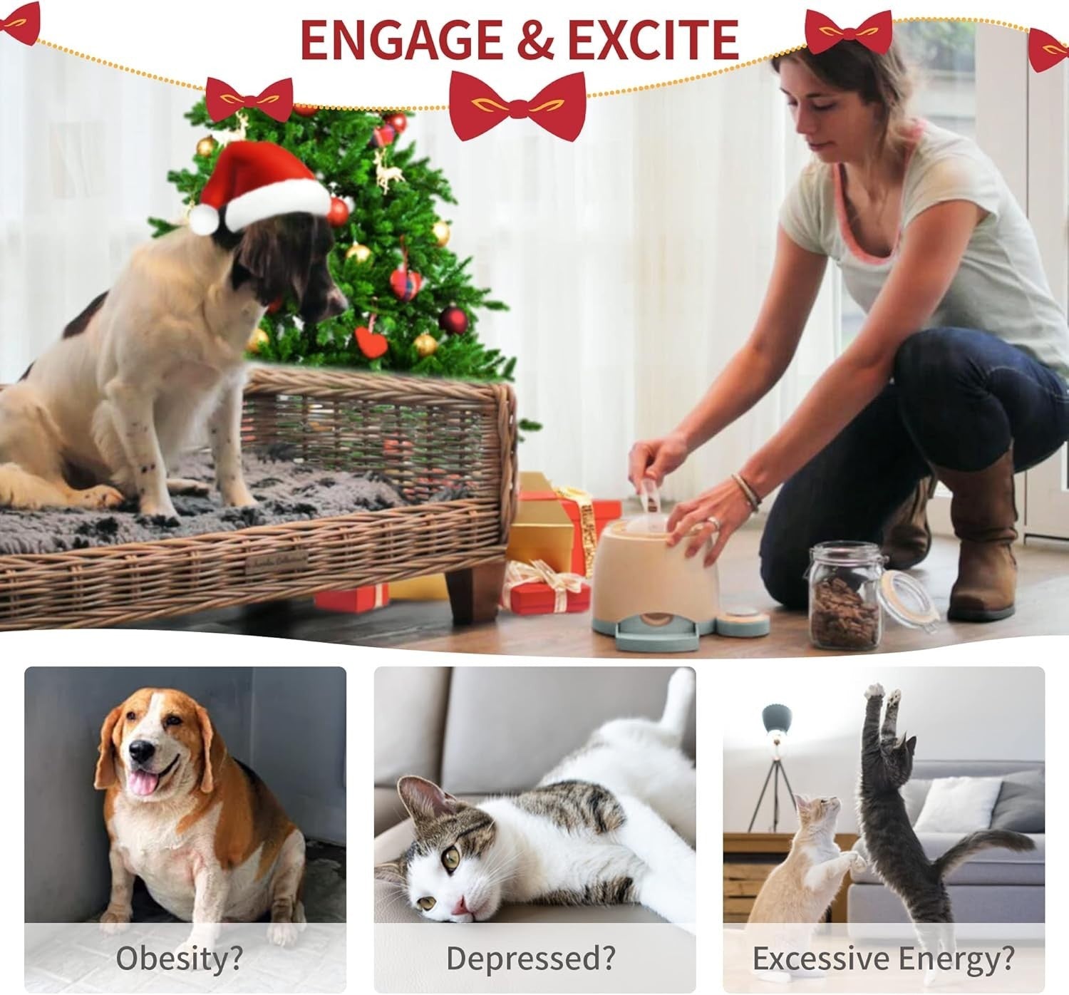 Interactive Dog Treat Dispenser Remote Training Toy IQ Puzzle Feeder
