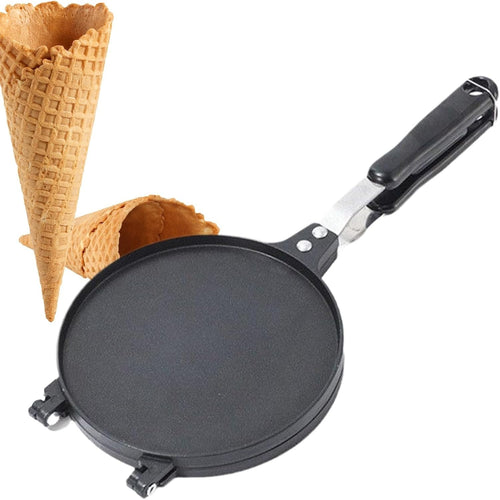 Ice Cream Cone Crepe Maker Non-Stick Waffle Cone Mold for Crispy Cones & Snacks