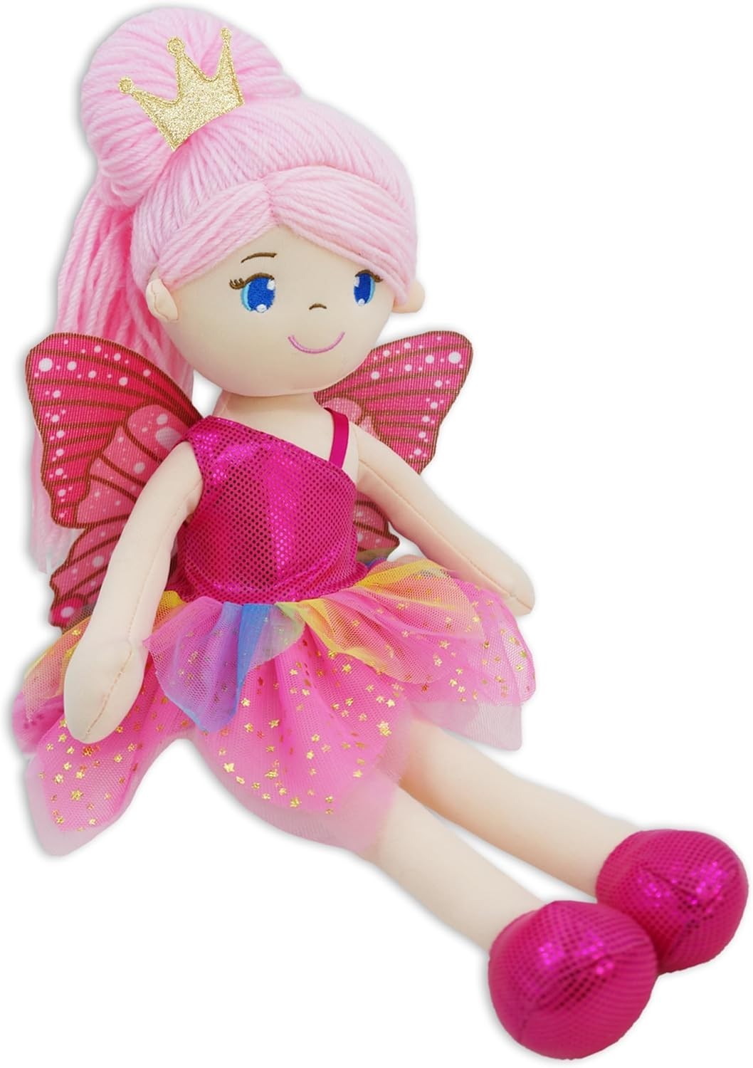Enchanted Fairy Doll 40cm Plush Soft Toy Glowing Wings Girl Gift