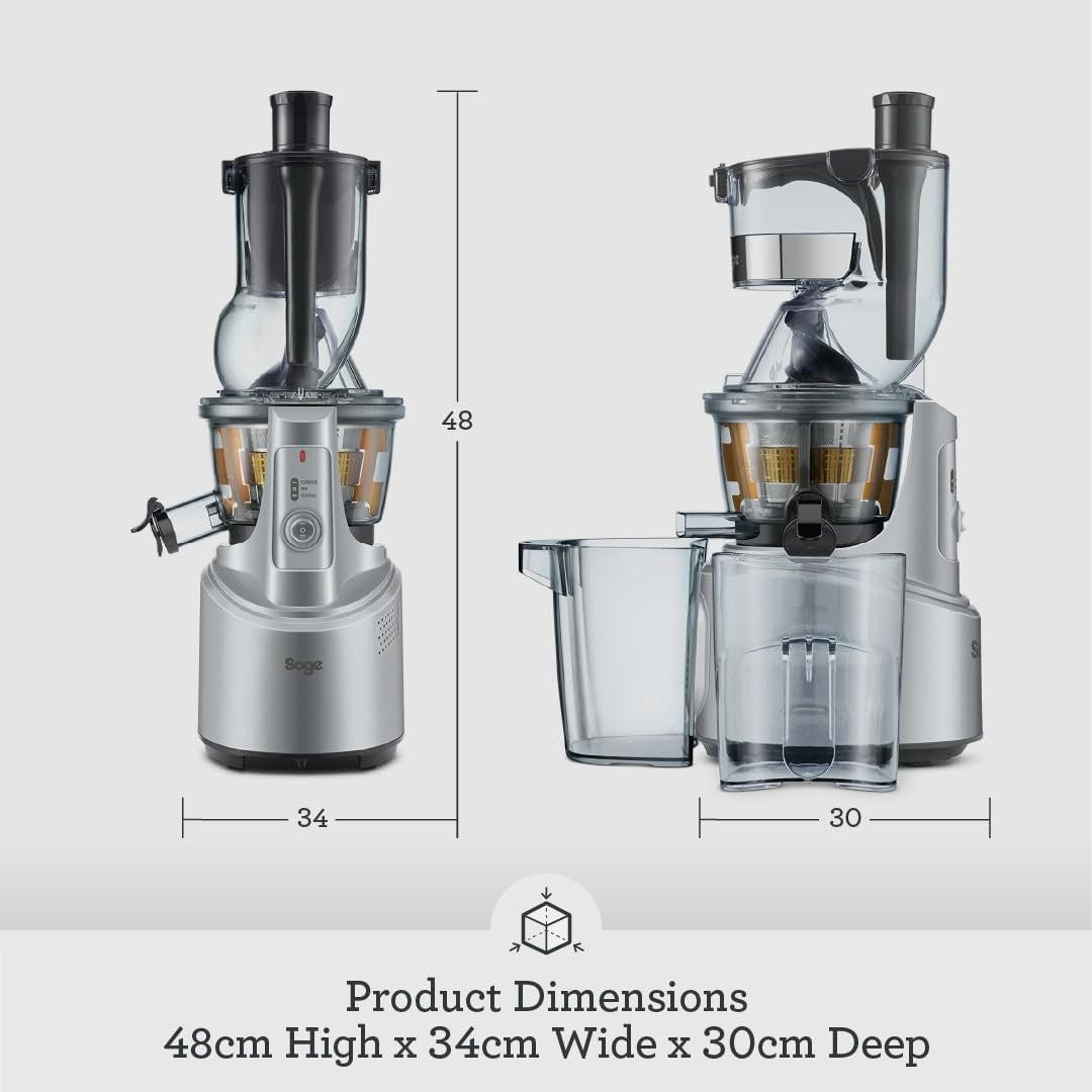 Slow Cold Press Juicer 3.5in Wide Chute Quiet Motor High Yield
