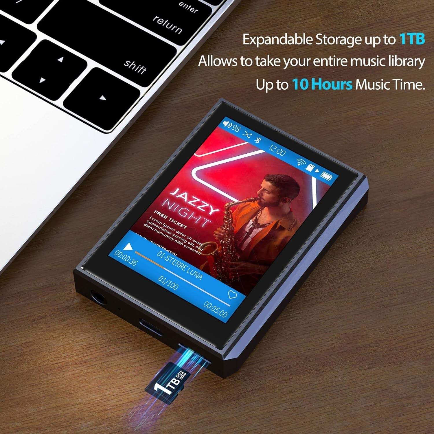 HiFi MP3 Player Bluetooth Full Touch 32GB DSD 1TB