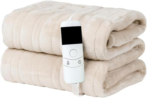Electric Heated Throw Blanket 120x160cm Fleece Sofa Bed Fast Warm Cover