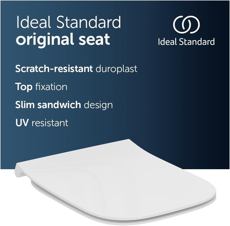 Ideal Standard i.life B WC Toilet Seat White Sandwich Soft Close Duroplast