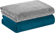 Teal Blue Gravity Weighted Blanket 150x200cm 6.8kg with Removable Cover
