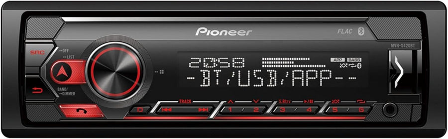 1 DIN Bluetooth Car Stereo USB AUX Spotify Android iOS