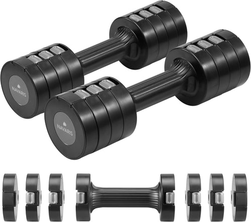 Adjustable Dumbbells Set 1–3.5kg Non Slip Compact Hand Weights Home Gym