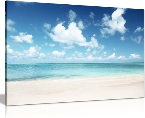 Caribbean Beach Canvas Wall Art Ocean Sea Sand Coastal Picture 30x20