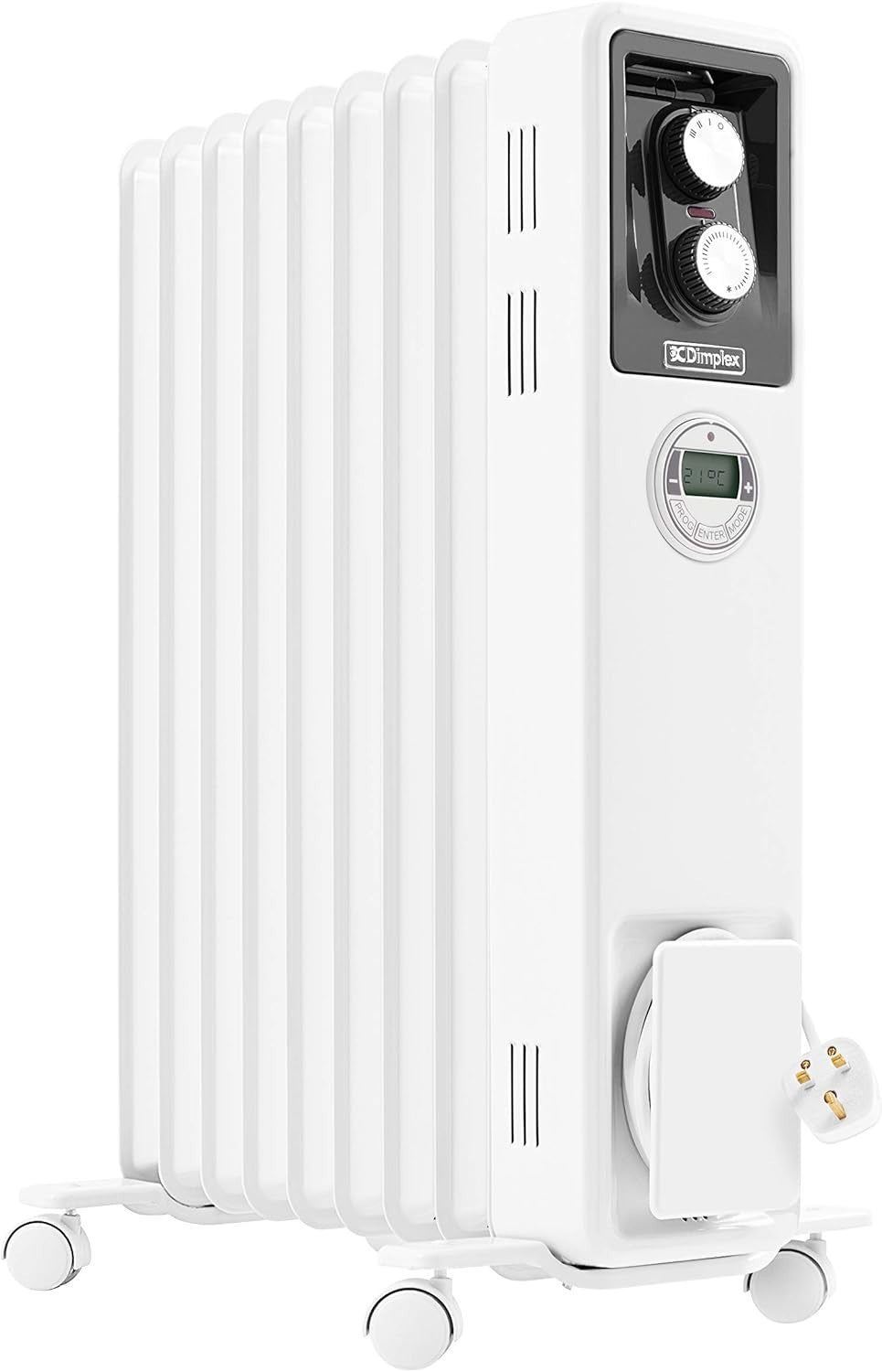 2KW Oil-Free Column Radiator Electric Heater Portable Timer Thermostat
