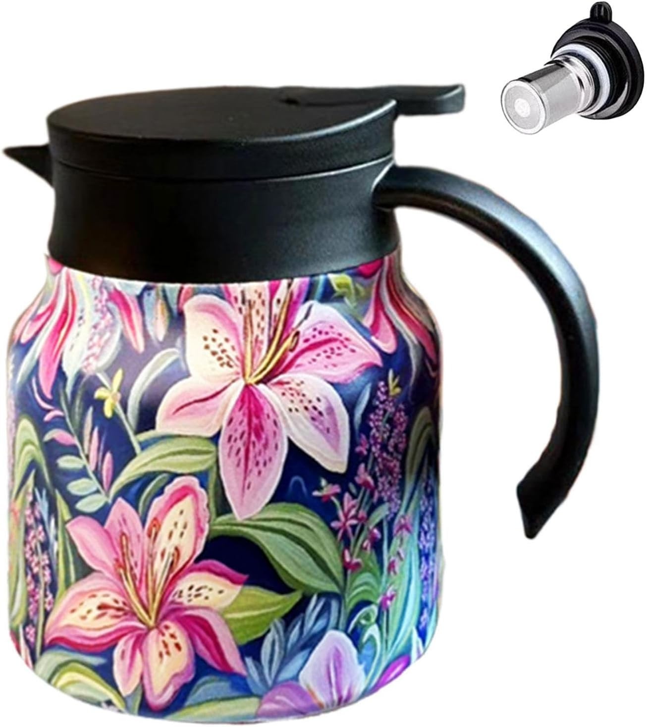 800ml Thermal Teapot Insulated Stainless Steel Tea Pot with Filter