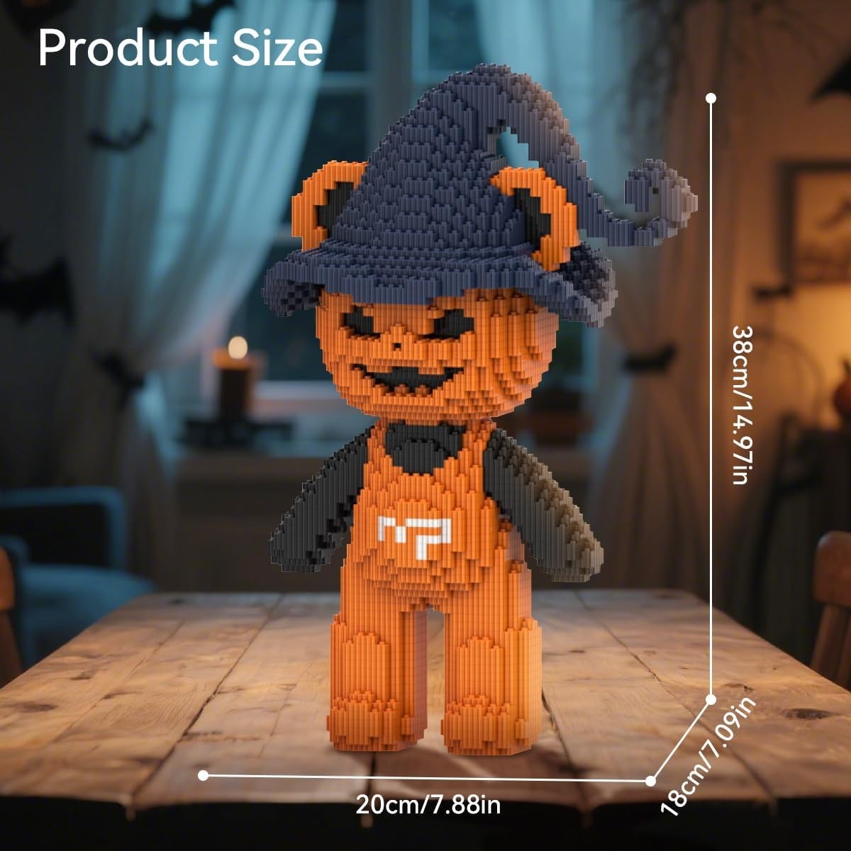 Halloween Pumpkin Bear Micro Brick Set 2715pcs | Spooky Decor Gift Toy