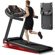 16% Incline Folding Treadmill 2.5HP Quiet Motor 12kmh Running Machine Home Gym