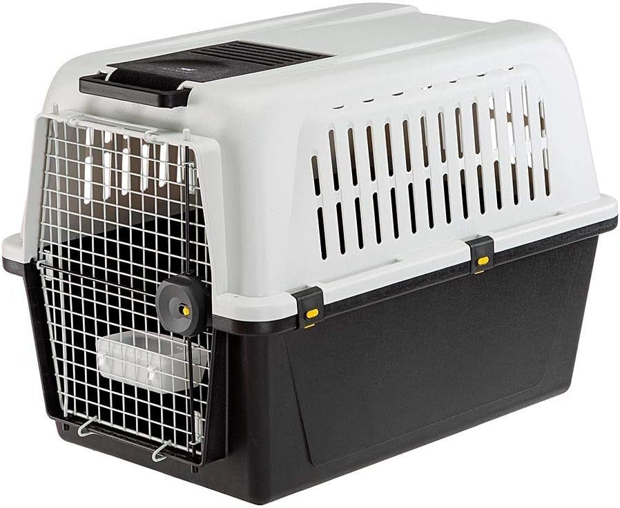 Medium-Large Dog Travel Kennel 81x55.5x59.5cm Lockable Plastic Crate