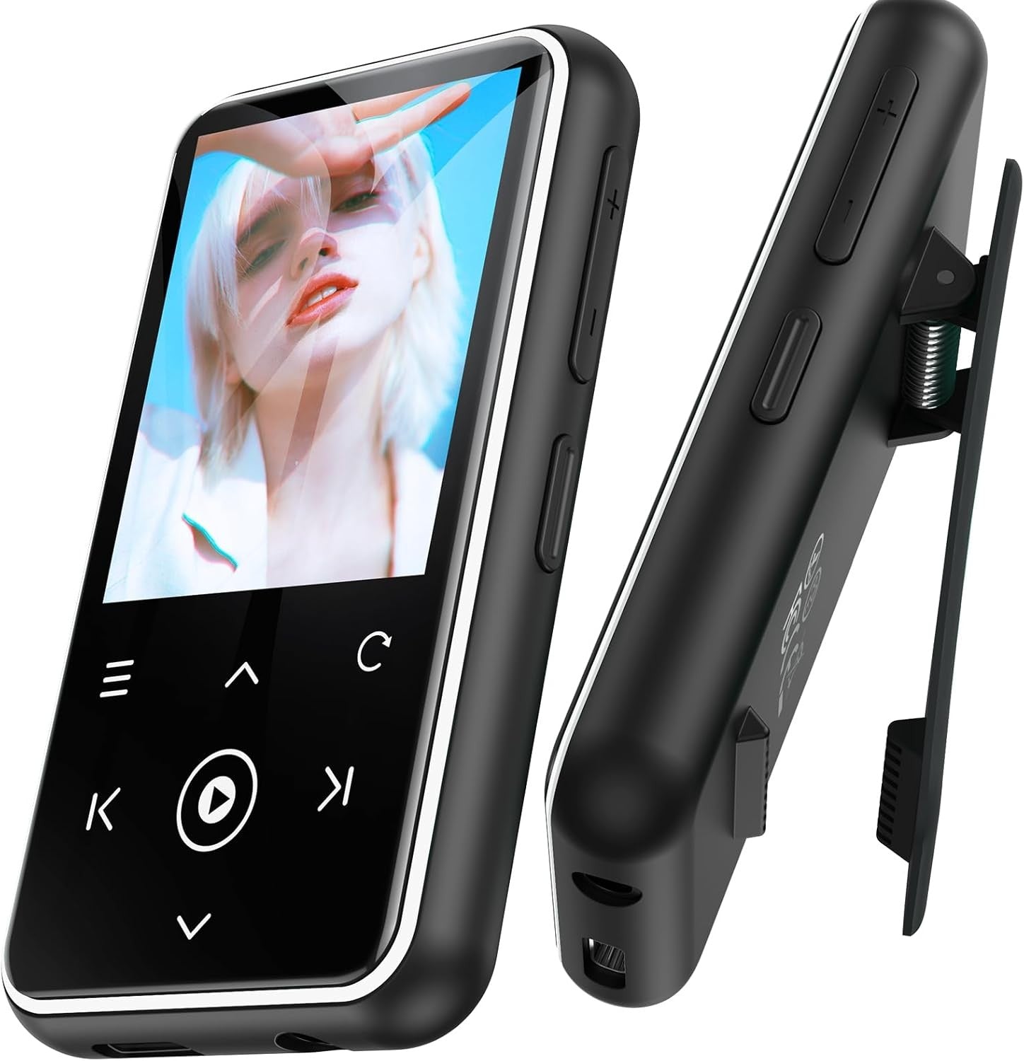 64GB Bluetooth 5.3 Clip MP3 Player 76H Battery TFT