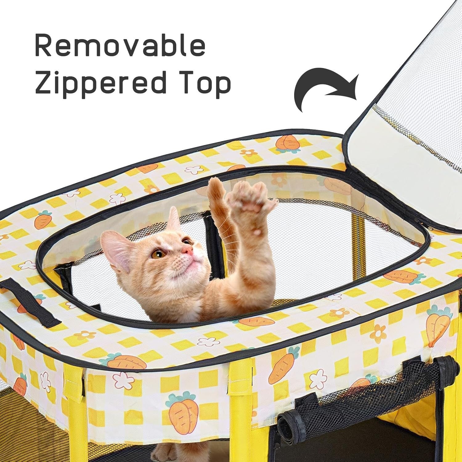 Foldable Pet Playpen Large Dog Cat Crate Portable Indoor Outdoor Travel Cage