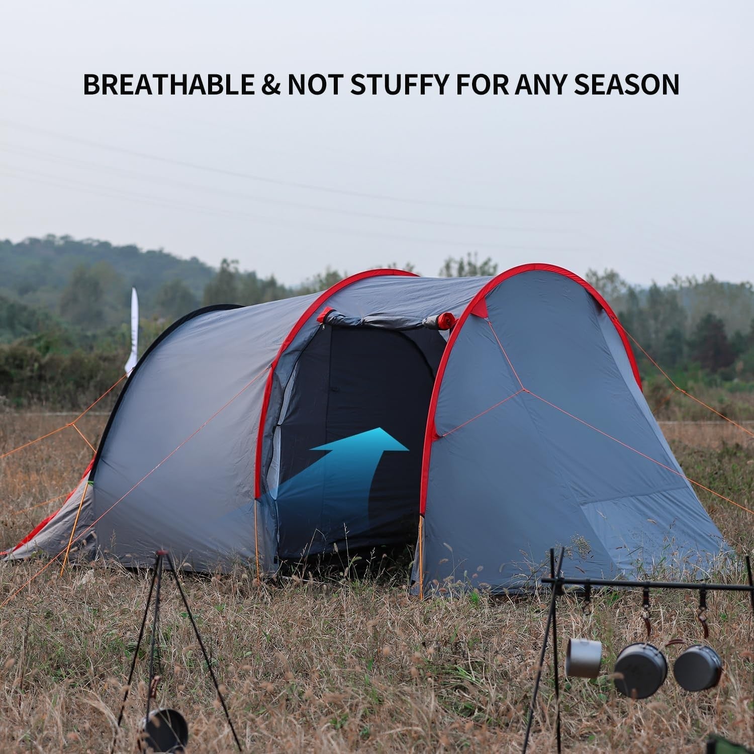2 Person Camping Tent Waterproof Tunnel Porch Lightweight