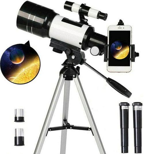 70mm Refractor Telescope 300mm for Kids & Beginners with Tripod & Phone Adapter