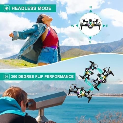 Trendi 4K Dual Camera Foldable Drone Brushless Motor Obstacle Avoidance Black