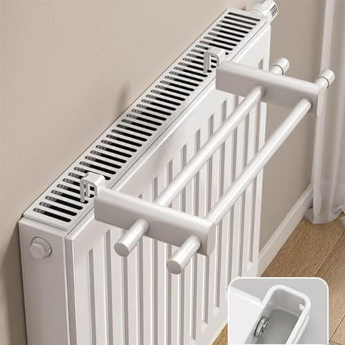 Double Bar Radiator Towel Rail Clothes Dryer – Adjustable, Space-Saving 62cm