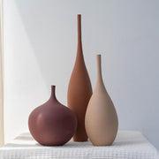 Ceramic Vase Set of 3 Modern Farmhouse Minimalist Table Centerpiece