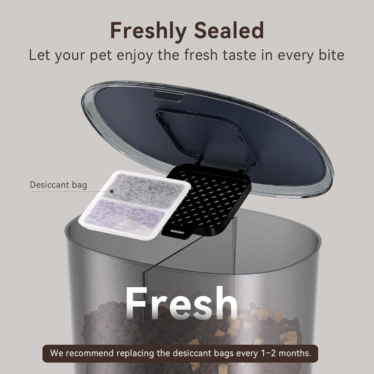 8L Automatic Cat Feeder 2 Bowls WiFi App Control Timer Food Dispenser