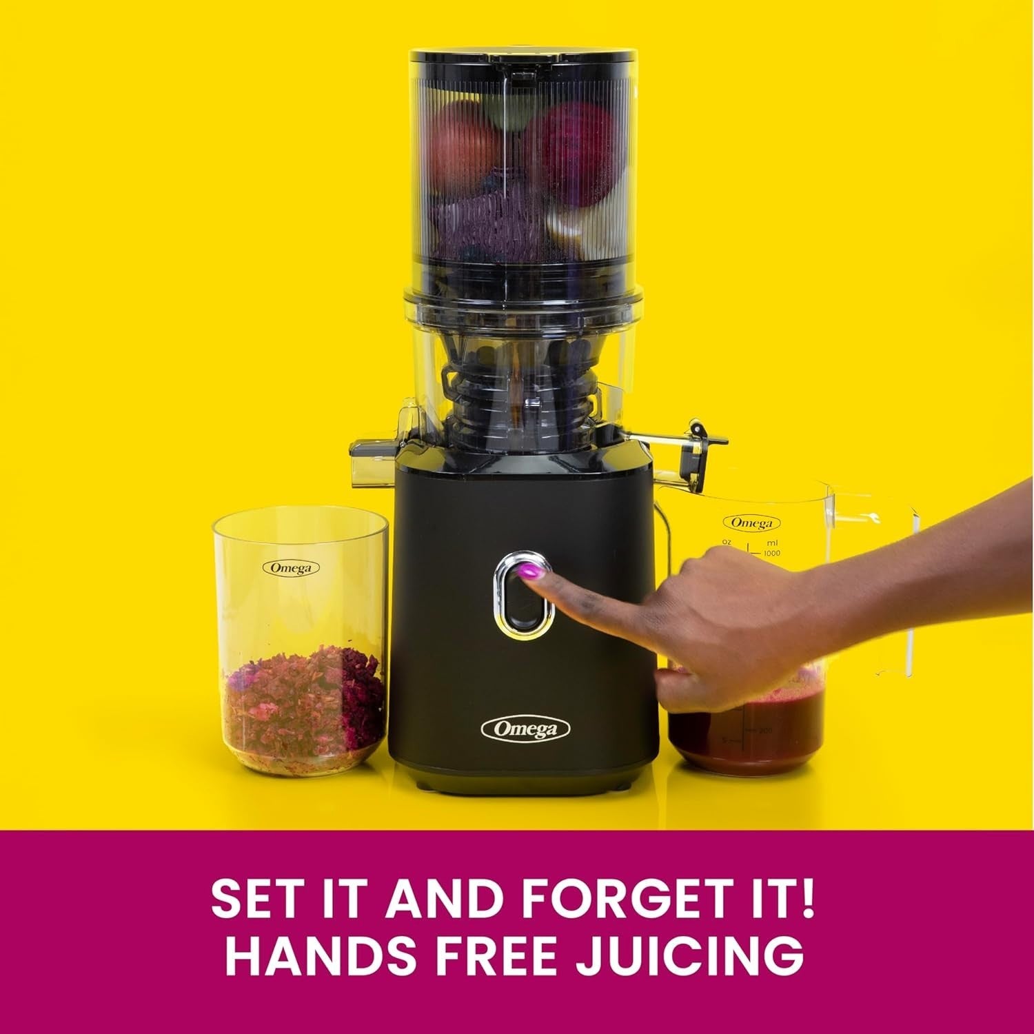Cold Press Juicer Large Hopper Batch Juicing Quiet Motor Easy Clean