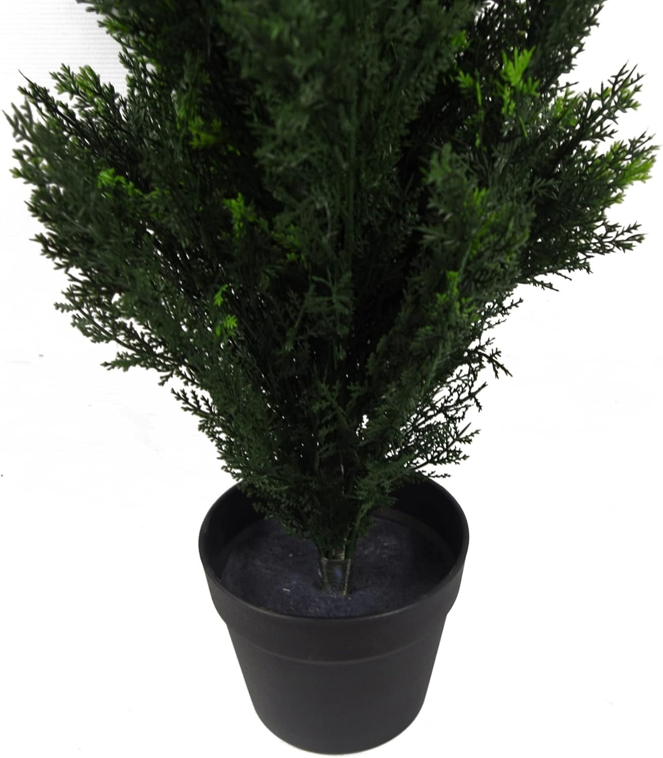 90cm Artificial Cedar Cypress Topiary Tree UV Protected in Weighted Pot Decor