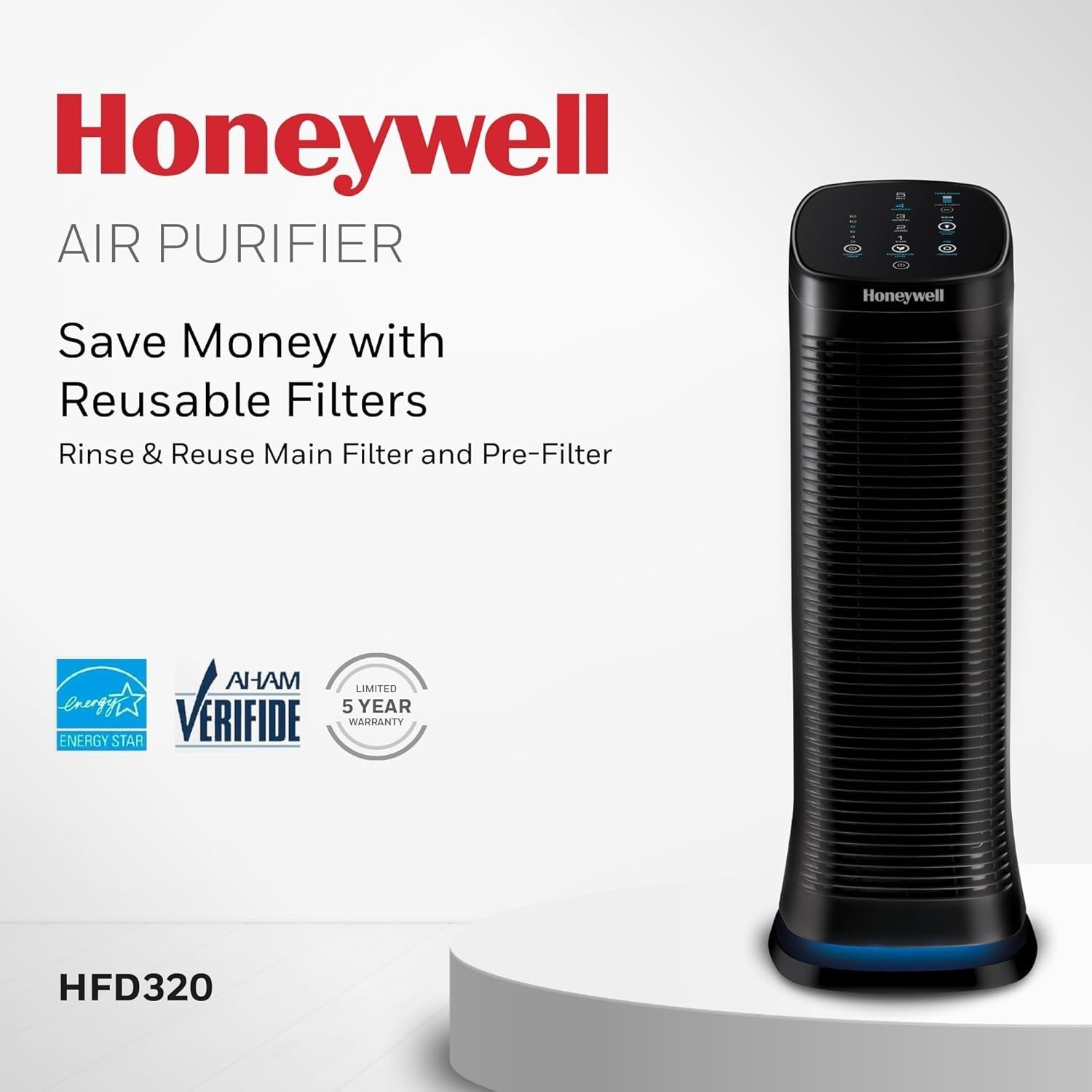 Air Filter Odour Reducer Quiet Touch Control Home Allergy Fresh Air