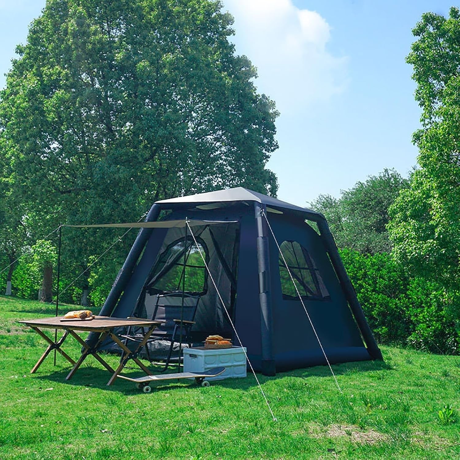 Inflatable Camping Tent 4-8 Person Air Beam Easy Setup 4 Season