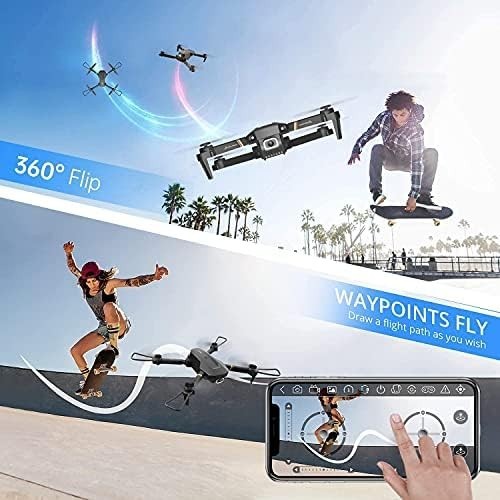 4DRC V4 Drone with 1080P HD Camera, FPV, Foldable, 2 Batteries, App Control