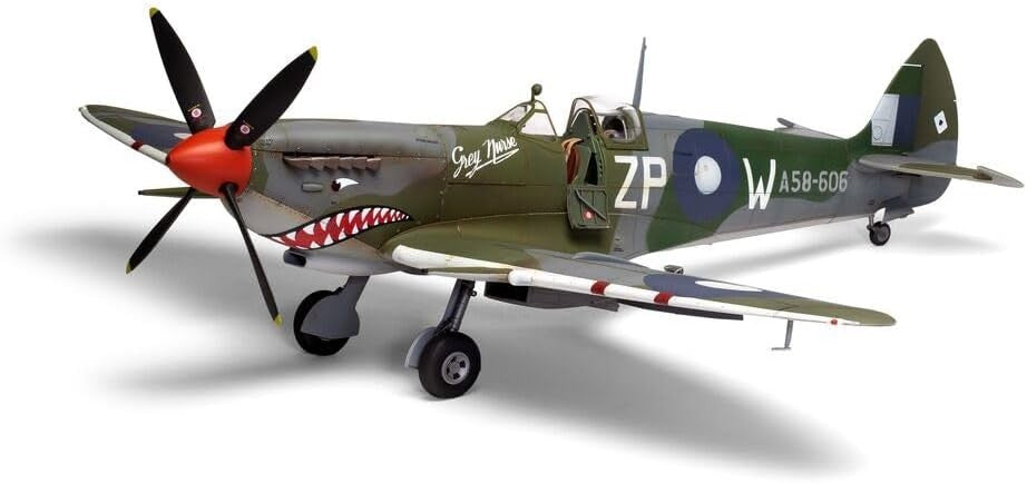 1:24 Scale Military Aircraft Model Kit | Detailed Spitfire Mk.VIII | 452 Parts