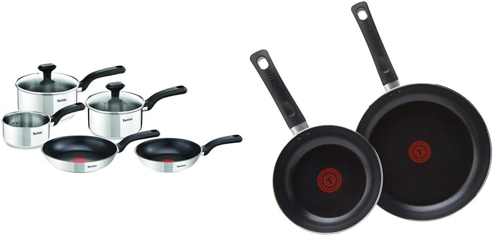 5pcs Stainless Steel Pot Frying Pans Set & Aluminium  20 28cm Frying Pans