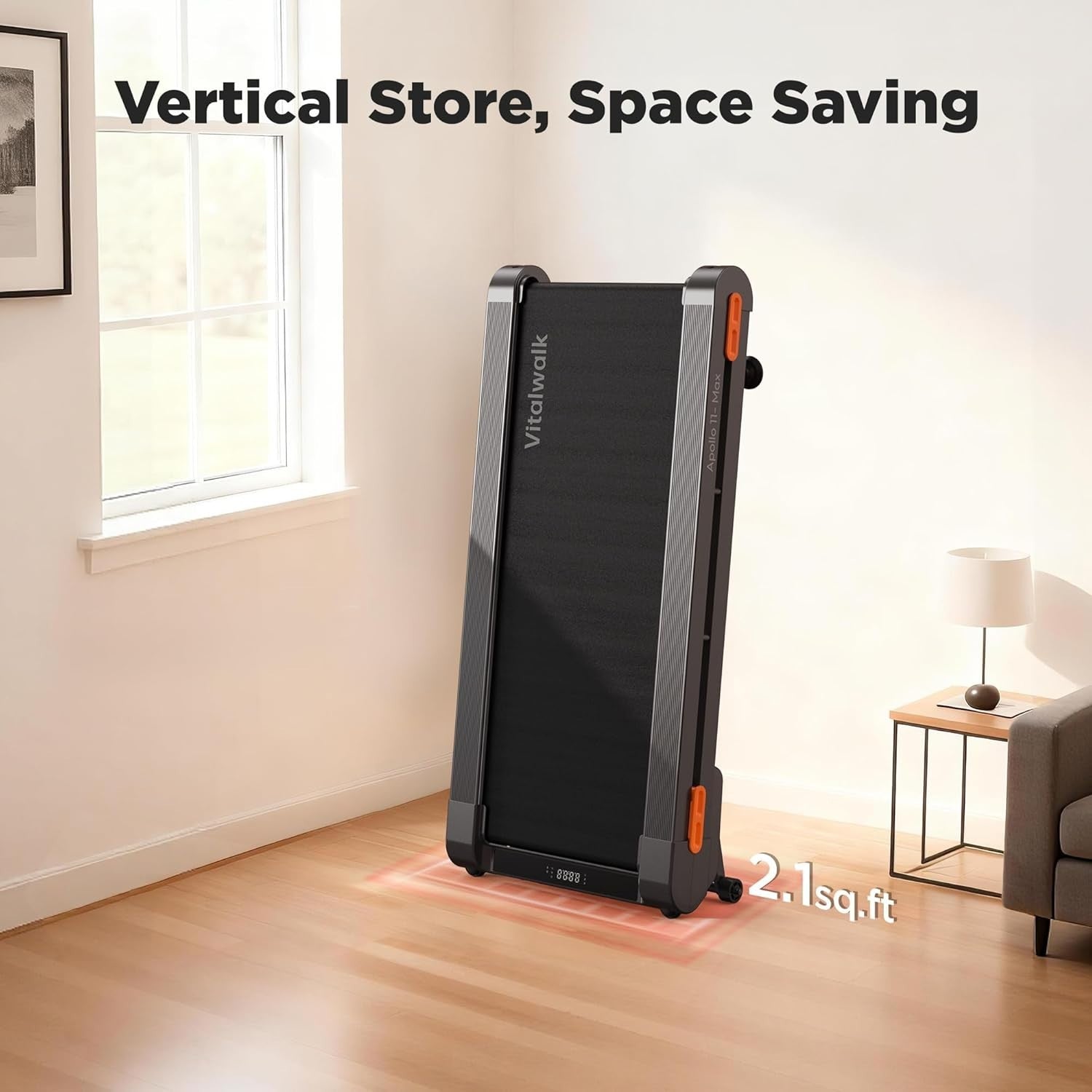 Under Desk Walking Treadmill 3.5HP Quiet Incline Home Office 159KG Capacity