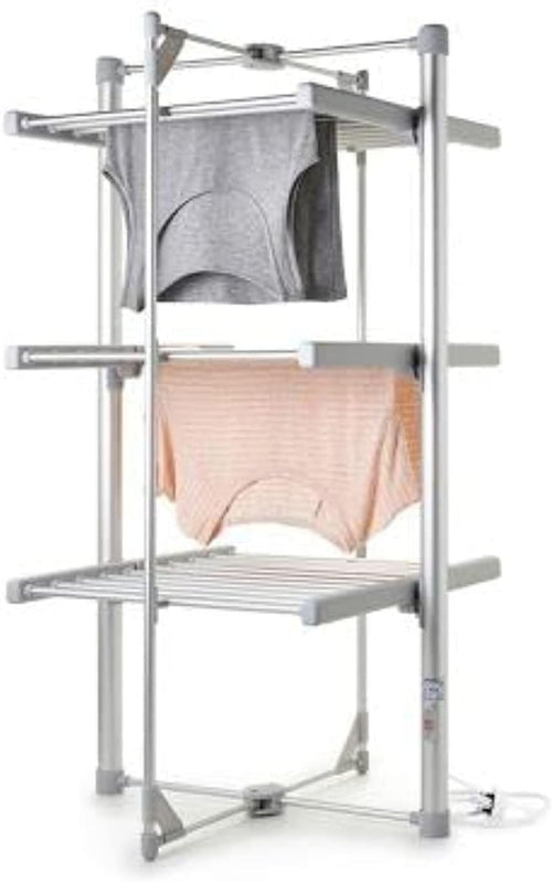 Mini Electric Heated Clothes Airer 3 Tier Folding Indoor Drying Rack