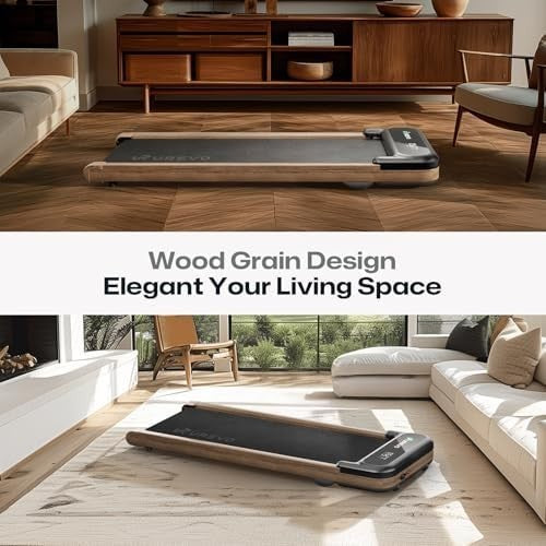 Wooden Under Desk Treadmill Walking Pad 1-6km/h Home Office