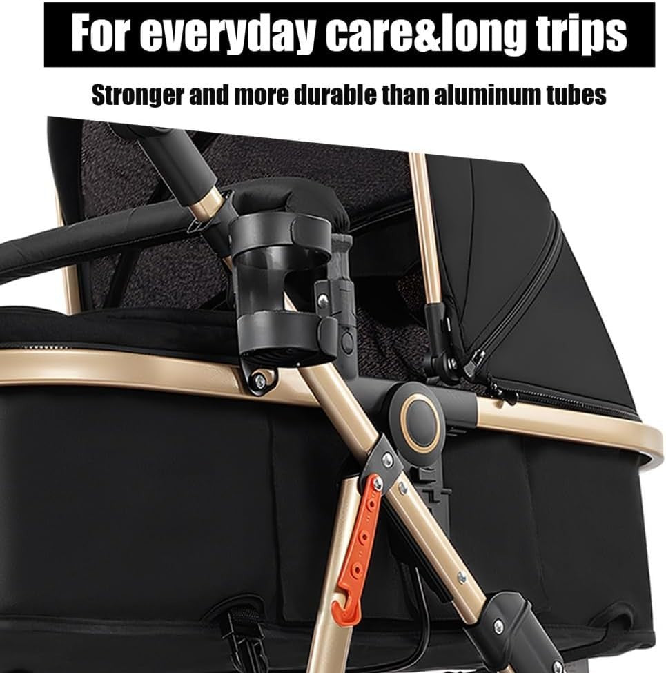 Baby Pushchair 3in1 High View Pram Reversible Seat One Hand Fold