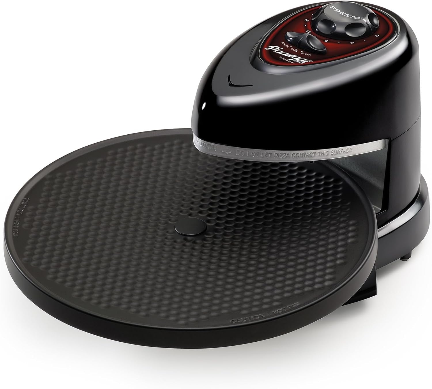 Rotating Electric Pizza Oven | Nonstick Indoor Pizza Maker with Timer & Dual Hea