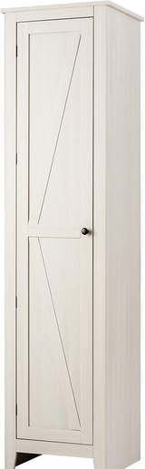 Tall Bathroom Storage Cabinet 4 Shelves, Narrow Wooden Cupboard 46x40x183cm