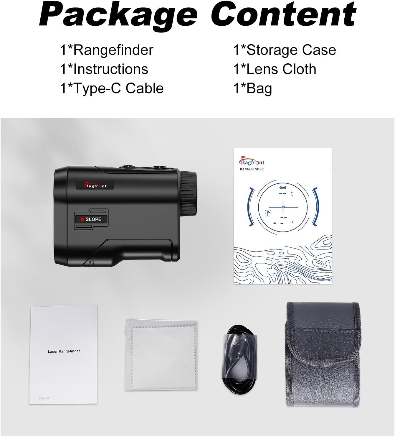 Golf Range Finder 1000 Yards Slope Flag Lock Vibration Rechargeable