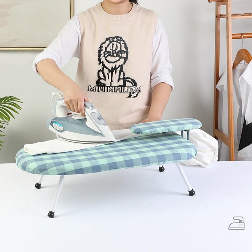 Tabletop Ironing Board with Iron Holder Foldable Portable Mini Board