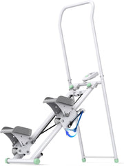 Foldable Stair Climber w/ LCD Monitor, Adjustable Pedals & 2 Resistance Levels