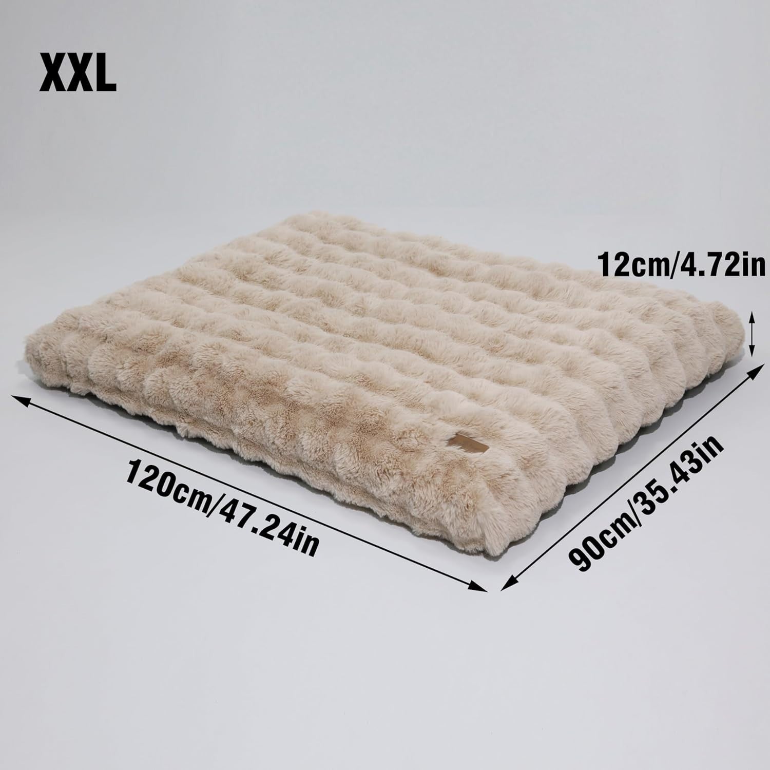 XXL Calming Dog Crate Mattress 120x90x12cm Washable