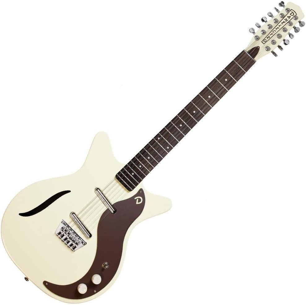 12 String Electric Guitar White Vintage Style Lipstick Pickups
